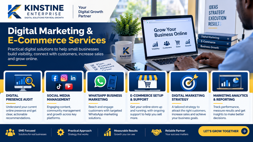 Digital marketing and e-commerce services – Kinstine Enterprise